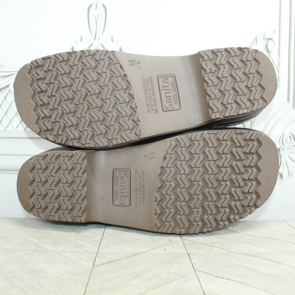 *Sanita Brown Leather Slip Resistant Antistatic Slip-On Mule Clogs US 11 - Picture 3 of 4